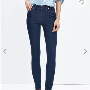 Madewell darkwash high rise skinny jeans size 24